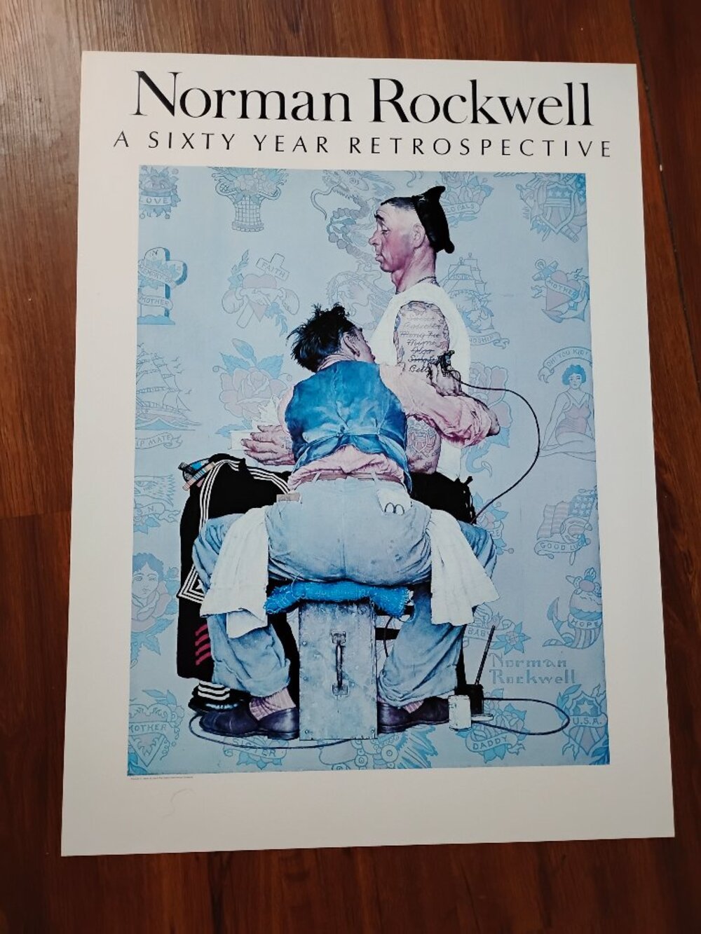 Vintage Norman Rockwell Sixty Year Retrospective Print Lithograph